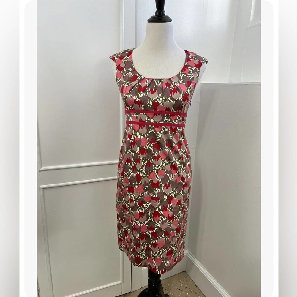 Boden Valentine Pink Tulip Floral Sheath Dress